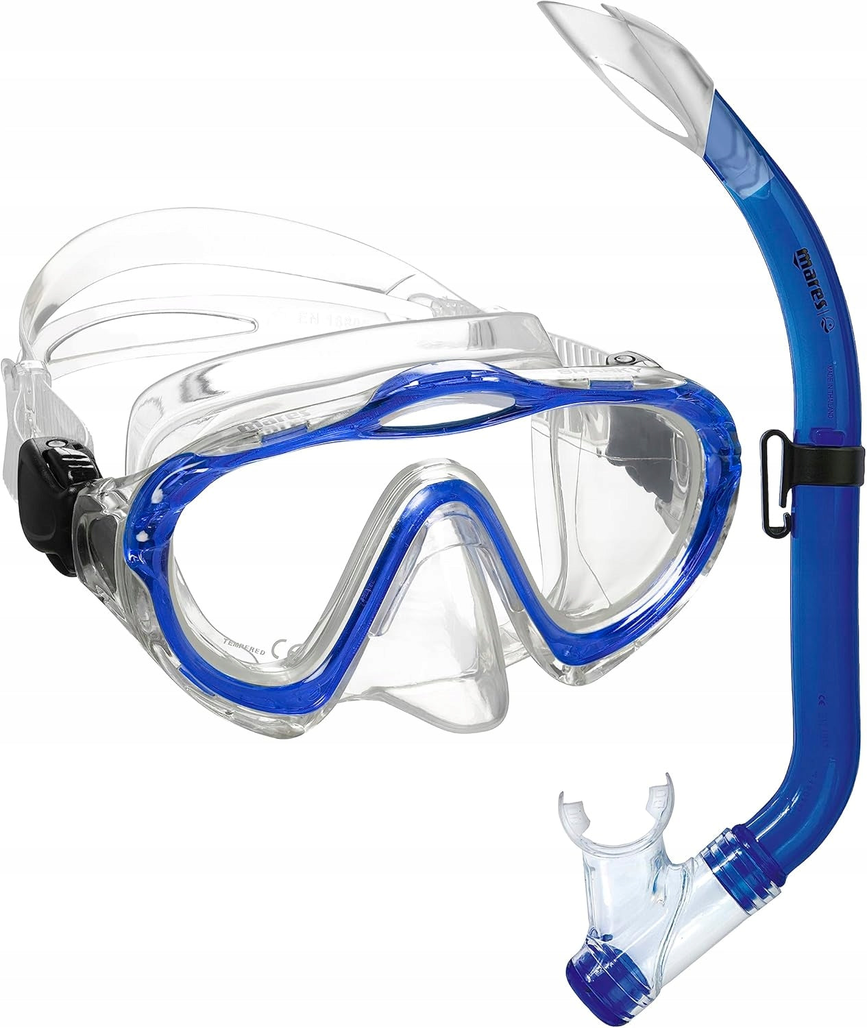 Set of silicone mask and snorkel for children Mares Sharky – blue