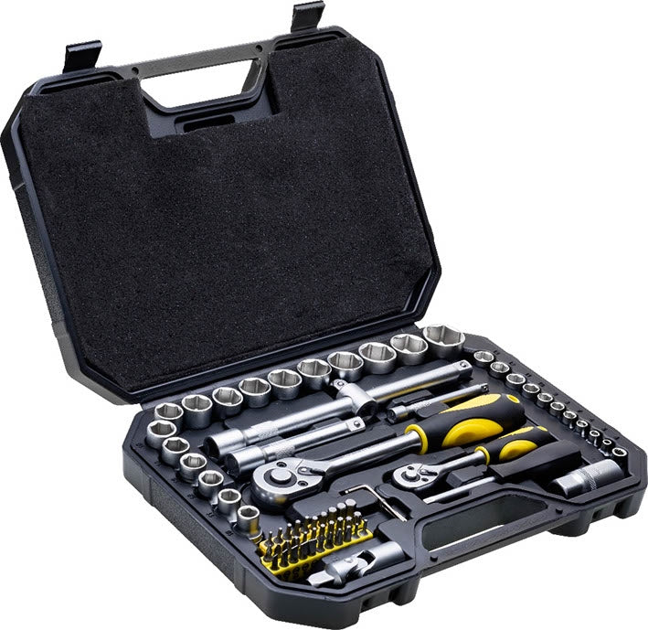 Set of socket wrenches 1/4 1/2 72el ratchet cap DREL
