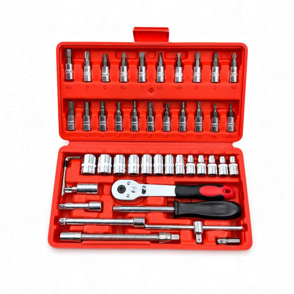 Set of socket wrenches 1/4" 46 elements