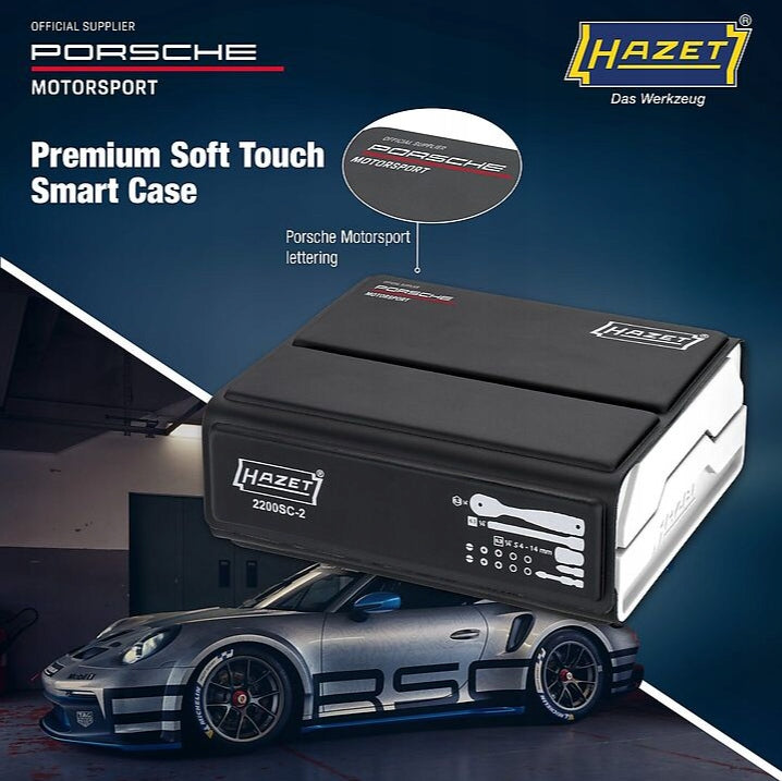 Set of socket wrenches 50 elements with ratchet Hazet PorscheDesign Brand Hazet