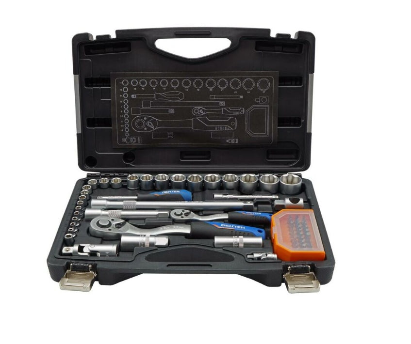 Set of socket wrenches 64 pcs. Dexter