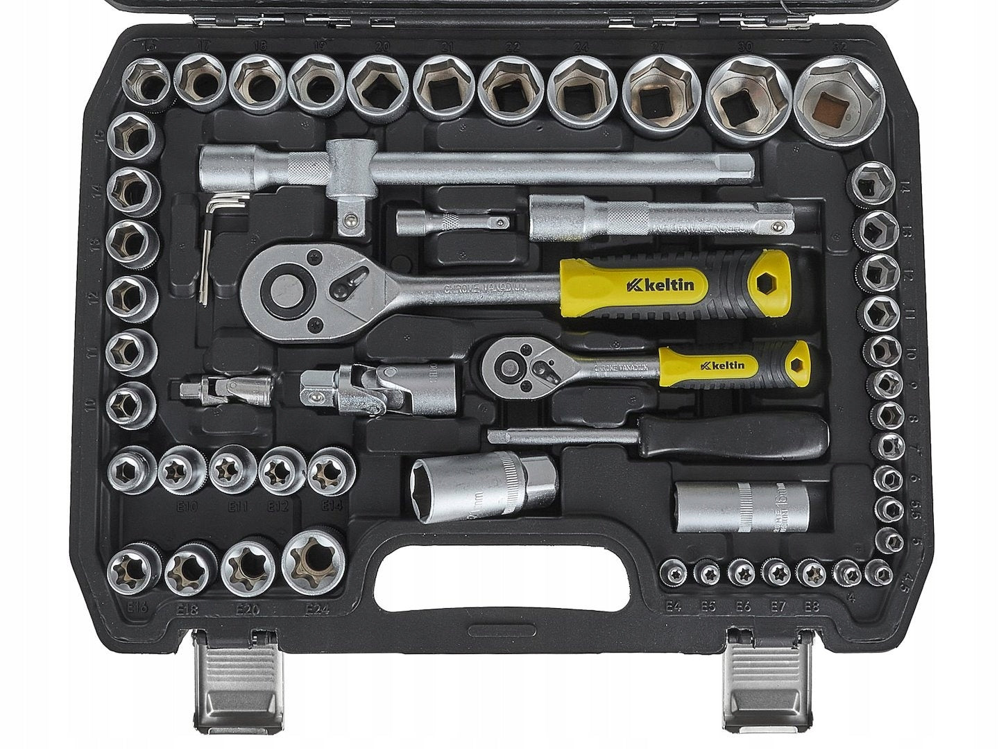 Set of socket wrenches Keltin 108el. 1/4" 1/2" Product weight with unit packaging 6.6 kg