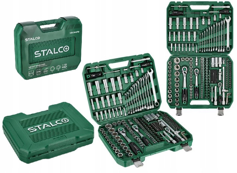 Set of socket wrenches RATCHET 1/2+3/8+1/4 219el.90T STALCO S011100219