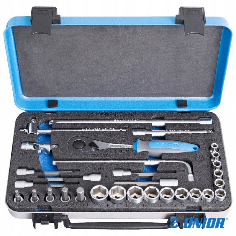 Set of socket wrenches Unior 30el. Packaging status original