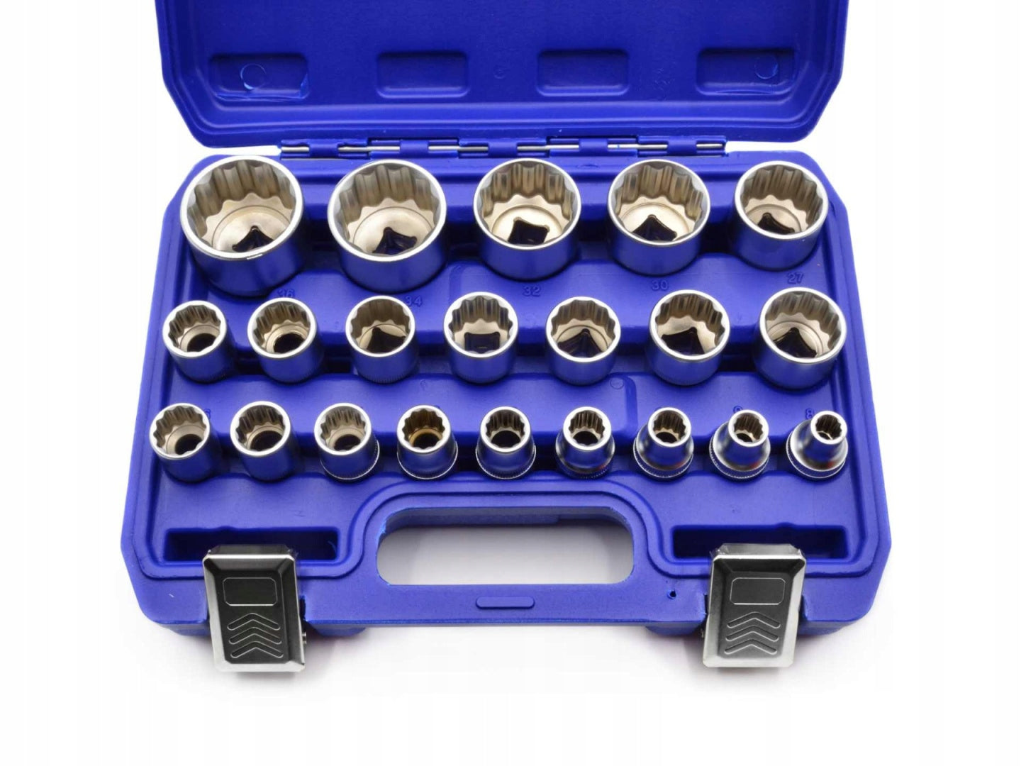Set of sockets GEKO 21el. 12-angle 8-36mm CRV 50BV30 Manufacturer code G13547
