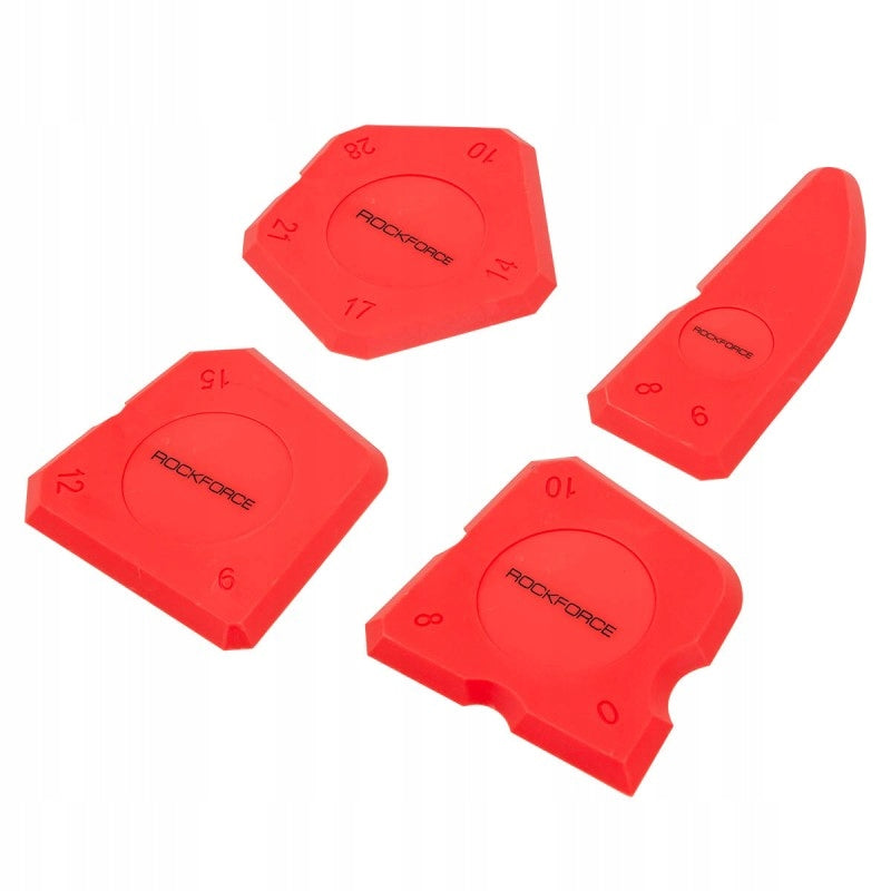 Set of spatulas for removing excess silicone sealant