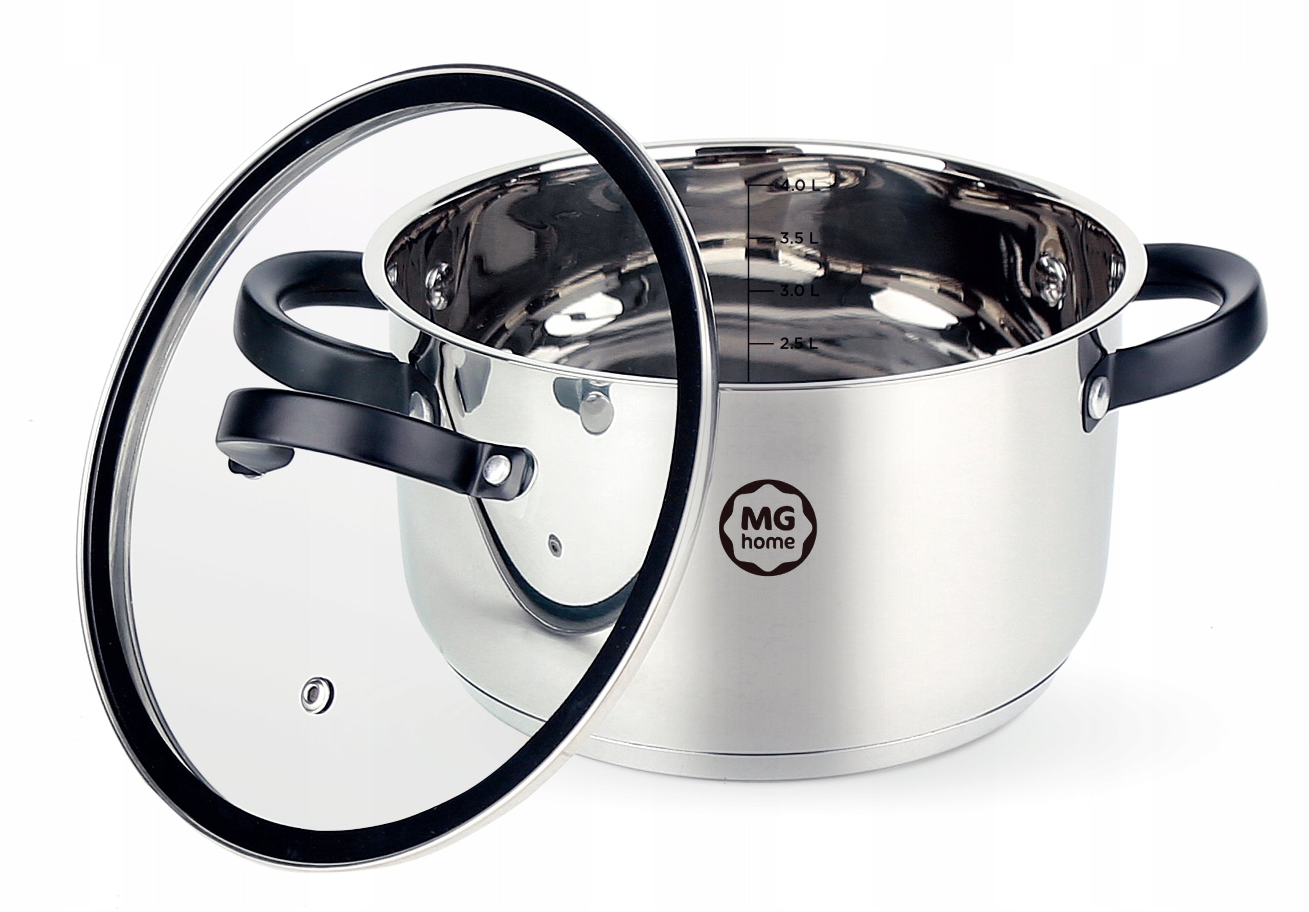 Set of stainless steel pots 9 el. with lid induction gas Manufacturer code 5903849207423