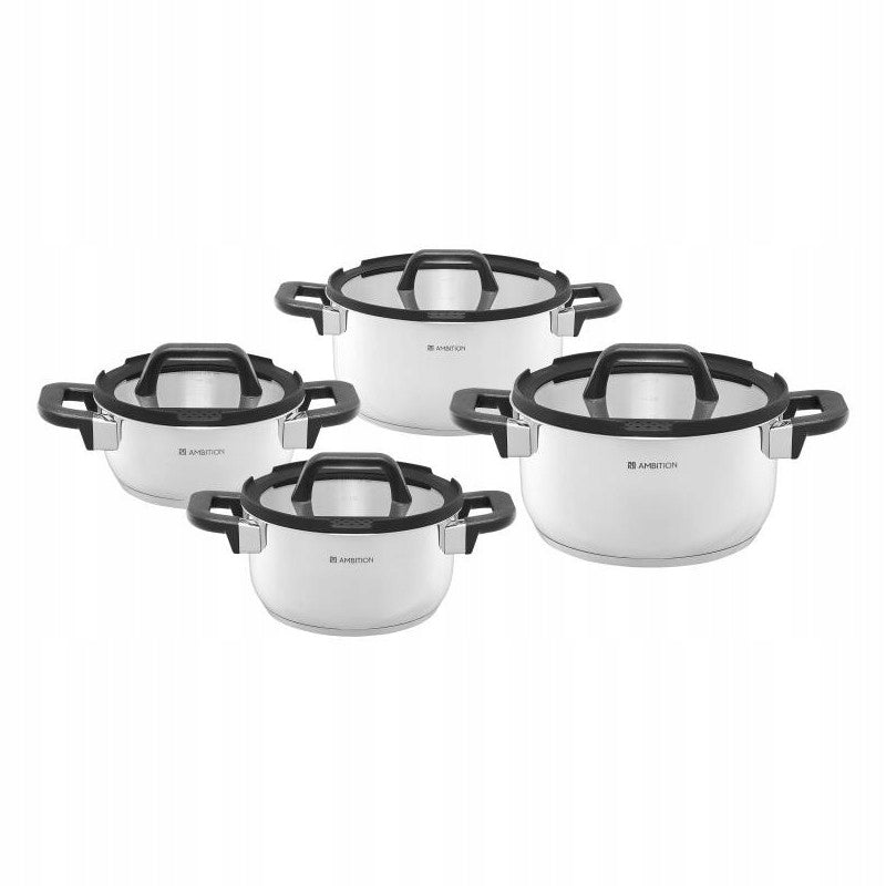 Set of stainless steel pots Espero 8-piece AMBITION Manufacturer code 68728