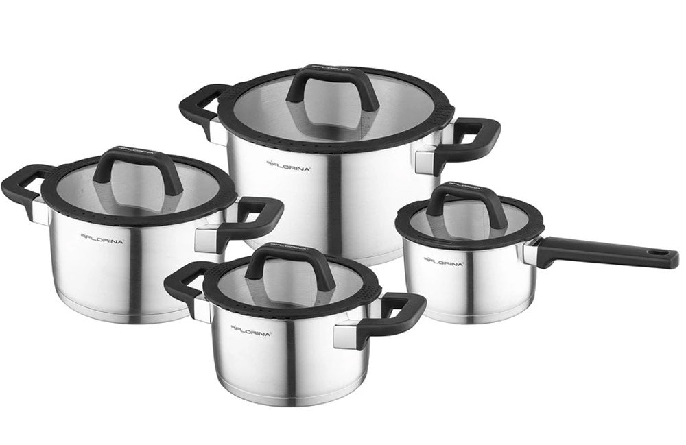 Set of stainless steel pots Florina Chef set 8 el folding handles Manufacturer code 5K 1001