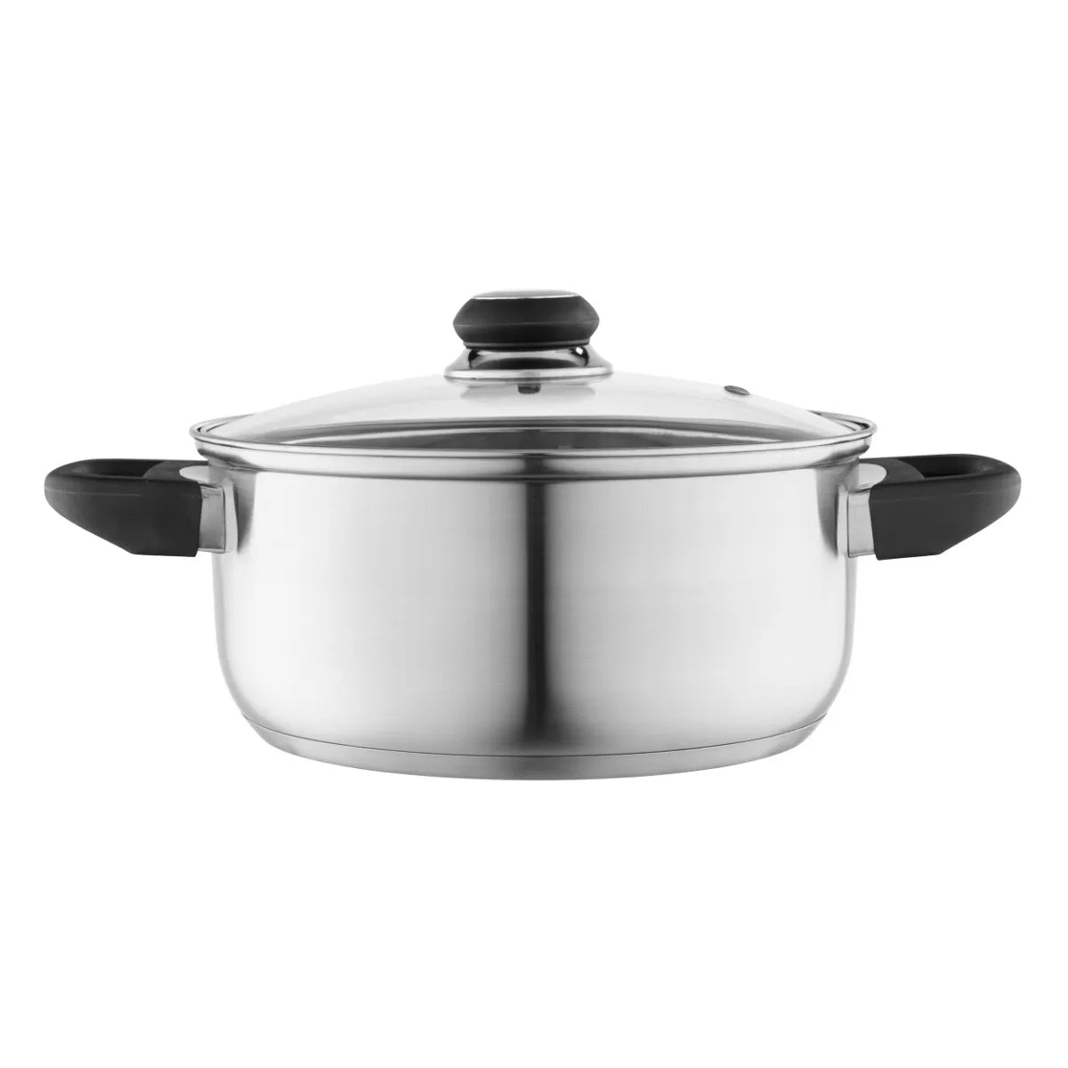 Set of stainless steel pots and lids Altom Design Emilio 8 el Color black