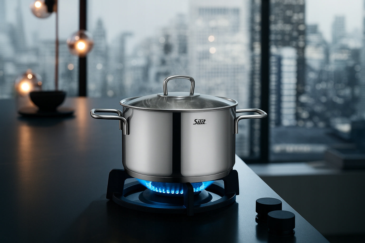 Set of steel pots 15 el Silit Alicante induction gas with pan Number of items in the set 10
