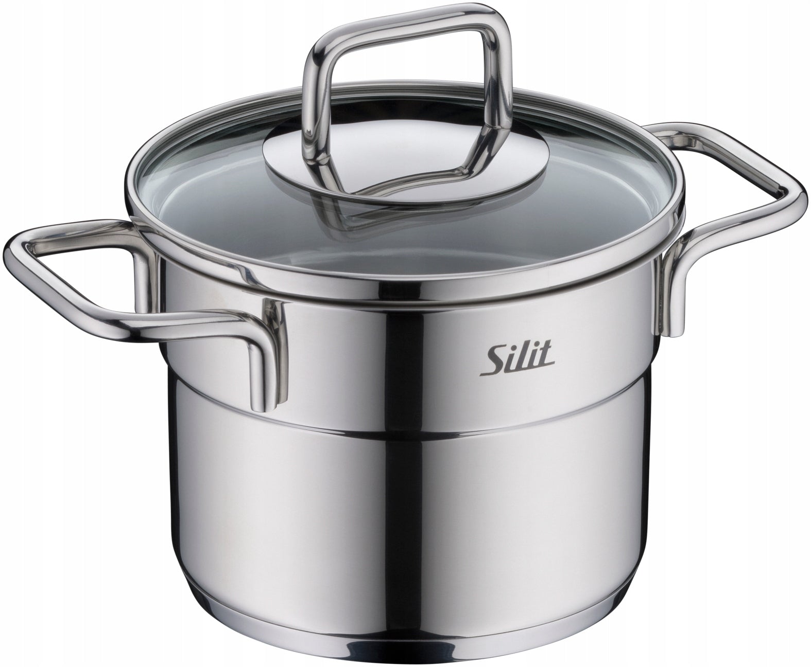 Set of steel pots with lids Silit Extra Cook 9 el. induction small Color silver