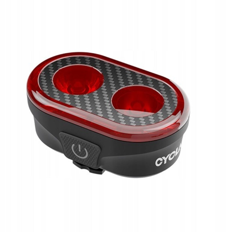 Set of strong, lightweight bike lights (front & rear) with large battery Model CY300T