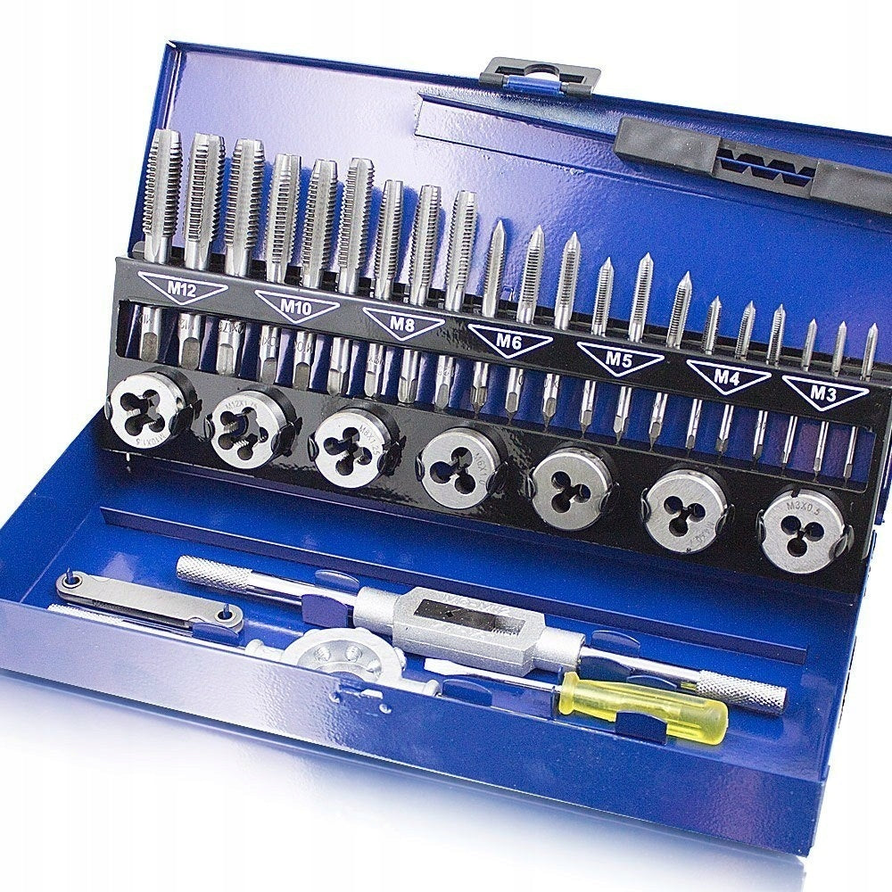 Set of taps and dies 32el. Steel CrV M3-M12