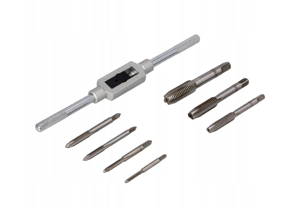 Set of taps set 8pcs M3-M12 with knob Packaging status original