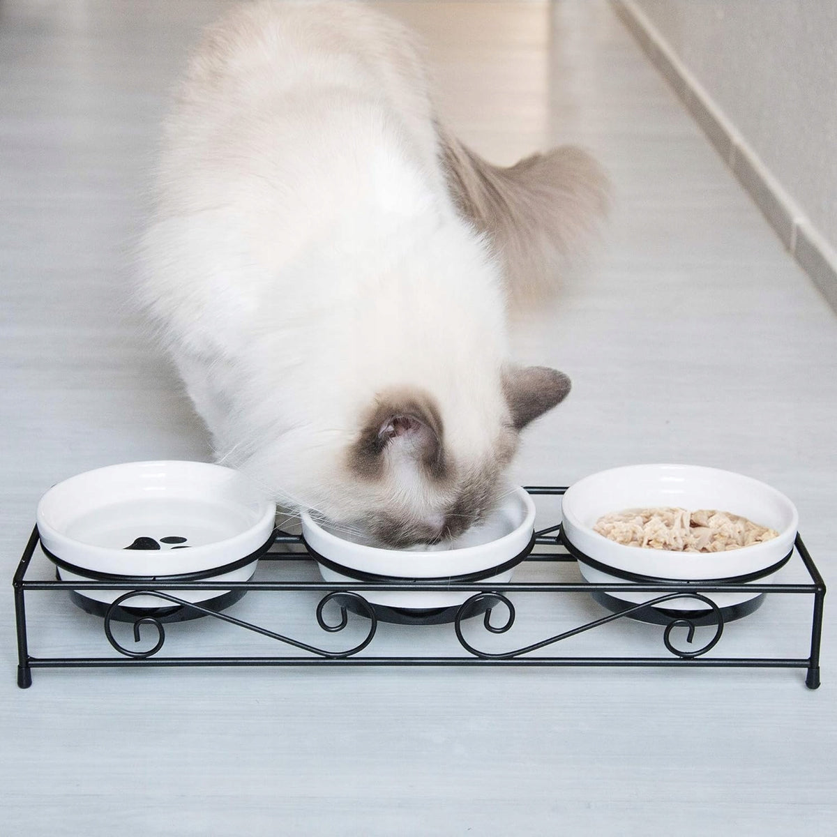 Set of three feeding bowls Navaris ceramics 320 ml Brand Navaris