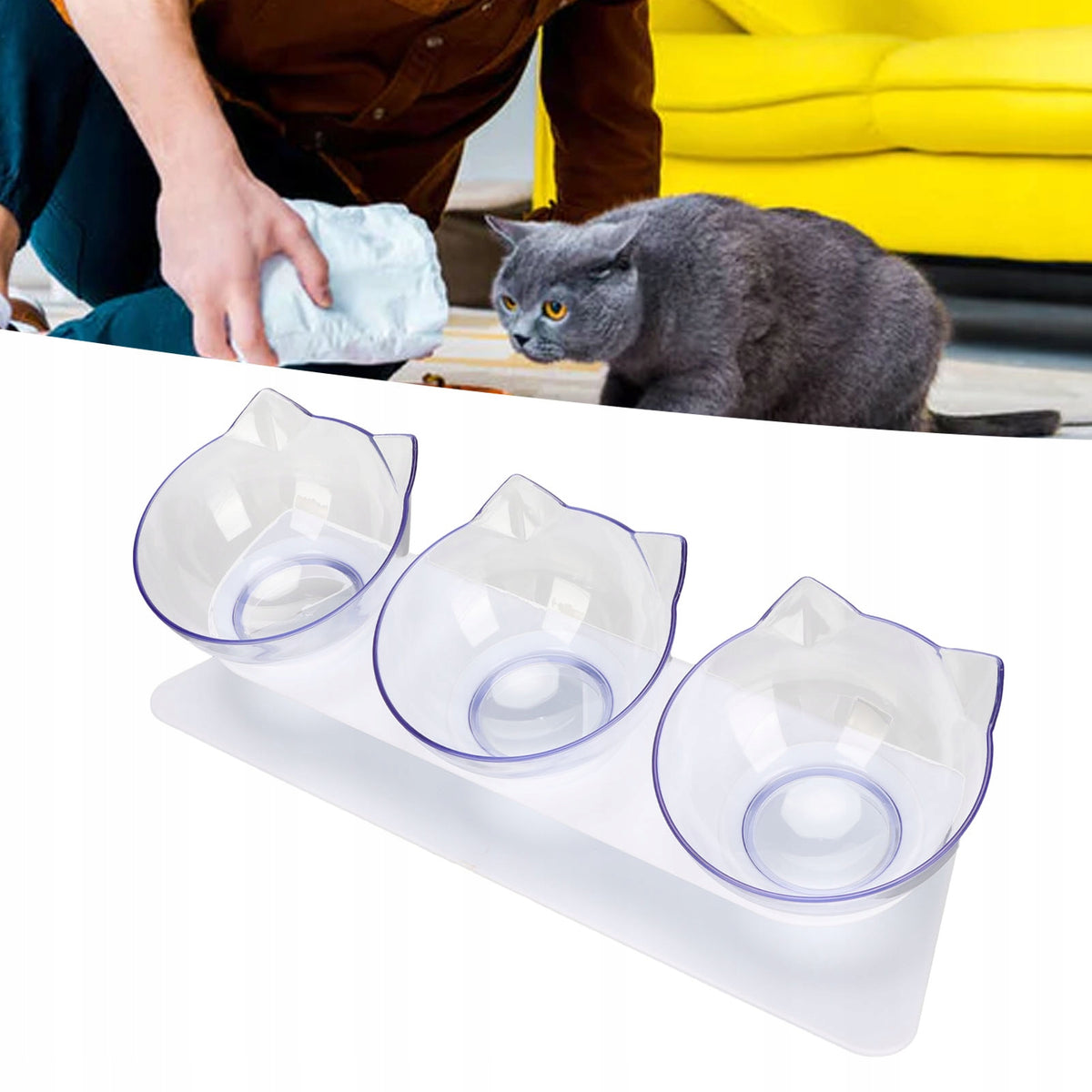 Set of three feeding bowls plastic 500 ml Kind three feeding bowls set
