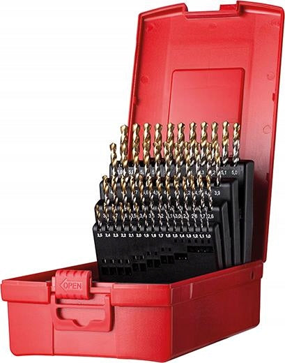 Set of twist drill bits 1-6mm x0,1 A002 in box 118G type N 4xD 51-cz.