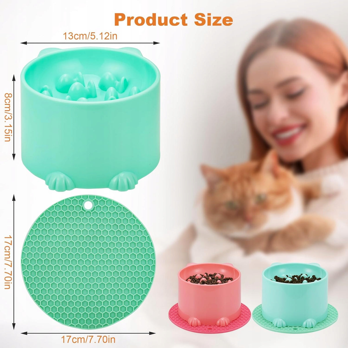 Set of two feeding bowls IDEAL plastic 200 ml Brand IDEAL