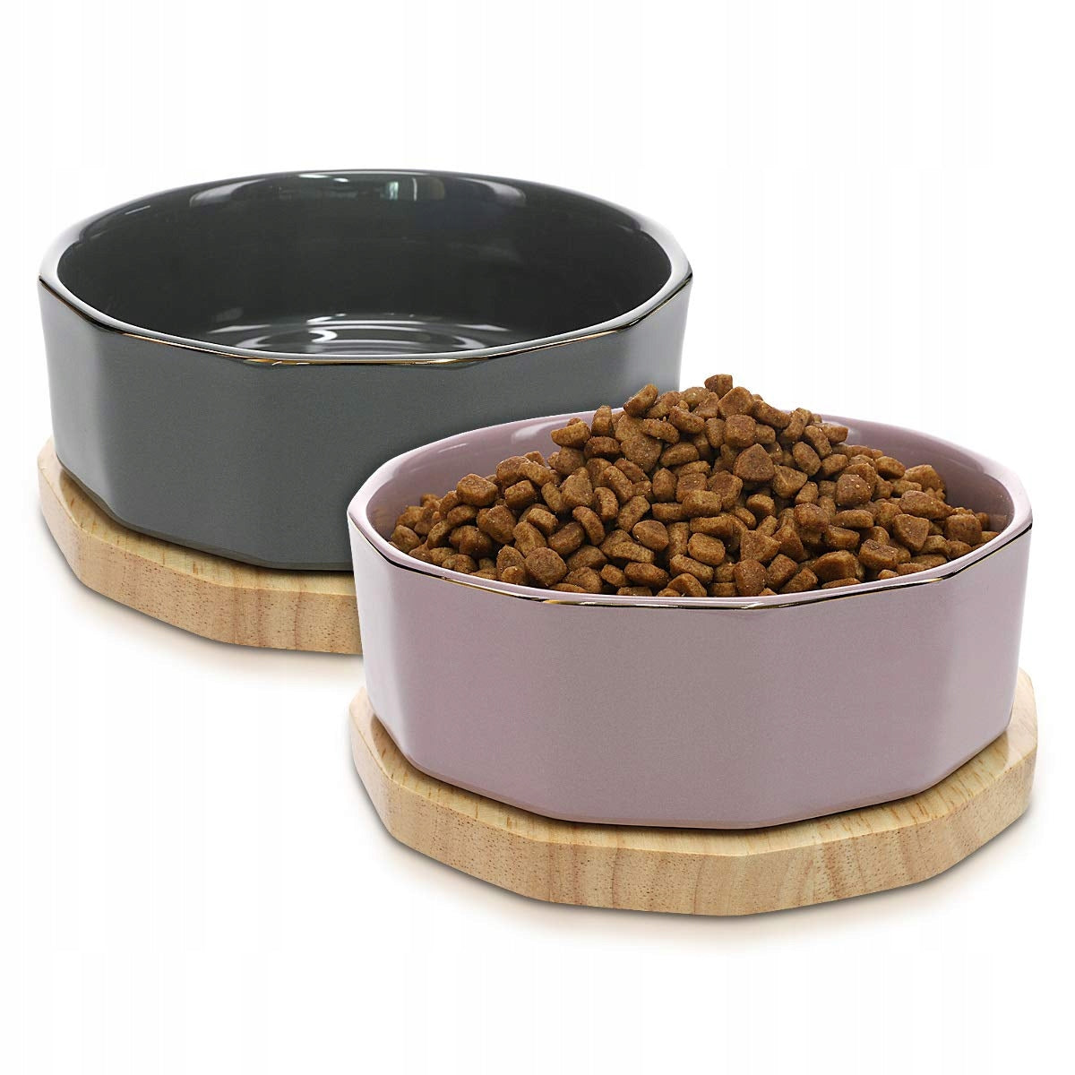 Set of two feeding bowls Navaris ceramics 800 ml