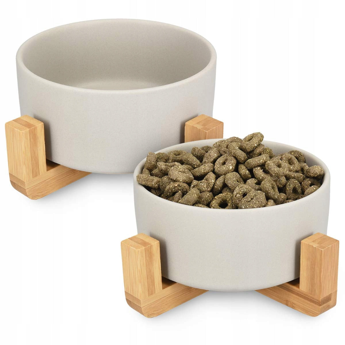 Set of two feeding bowls Navaris ceramics 850 ml