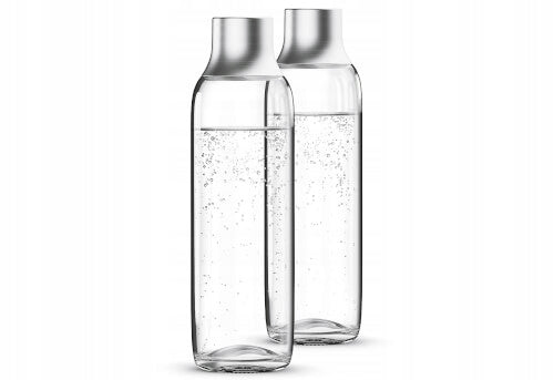 Set of two glass water bottles for saturator Brita sodaTRIO 1l
