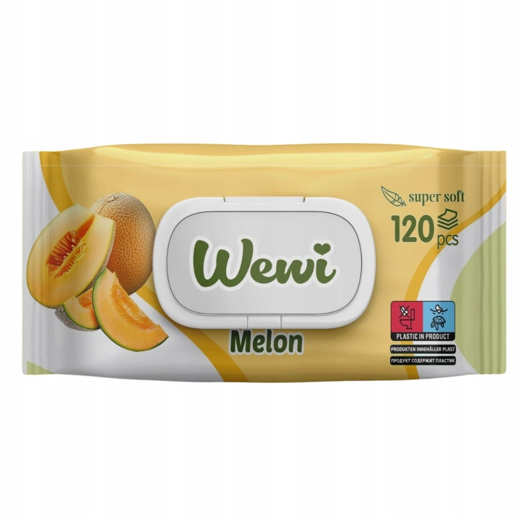 Set of wet wipes WEWI Melon and Lavender 2x 120pcs delicate Manufacturer of a medical device ariya