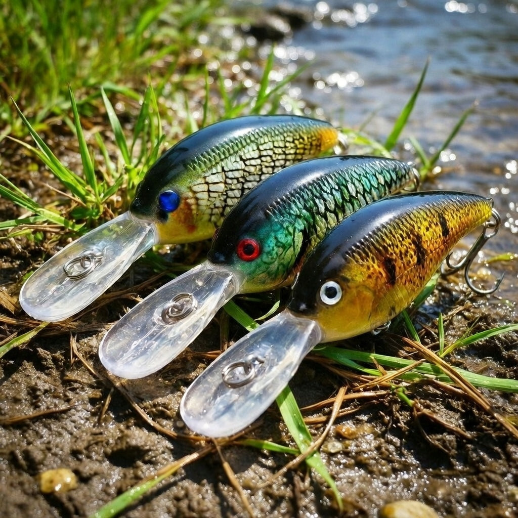 Set of wobblers PIKE ZANDER 9cm 10g - DIVER diving 3 pcs in a box Brand Hengjia