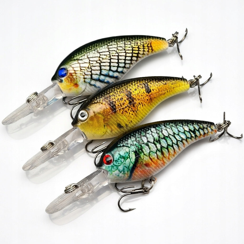 Set of wobblers PIKE ZANDER 9cm 10g - DIVER diving 3 pcs in a box Packaging status original