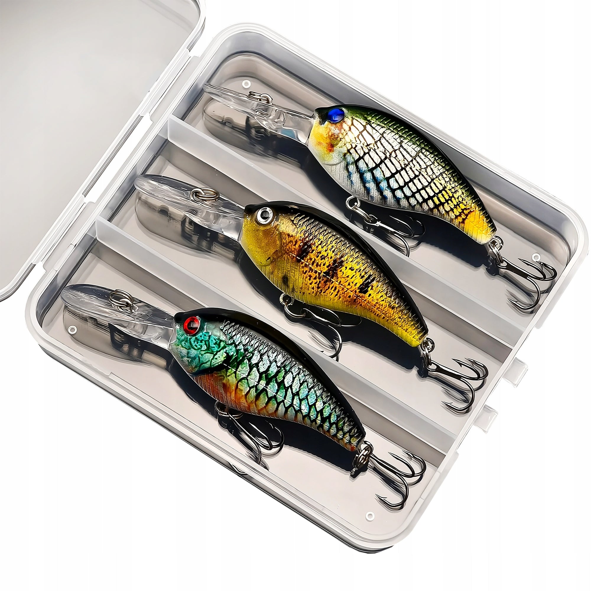 Set of wobblers PIKE ZANDER 9cm 10g - DIVER diving 3 pcs in a box