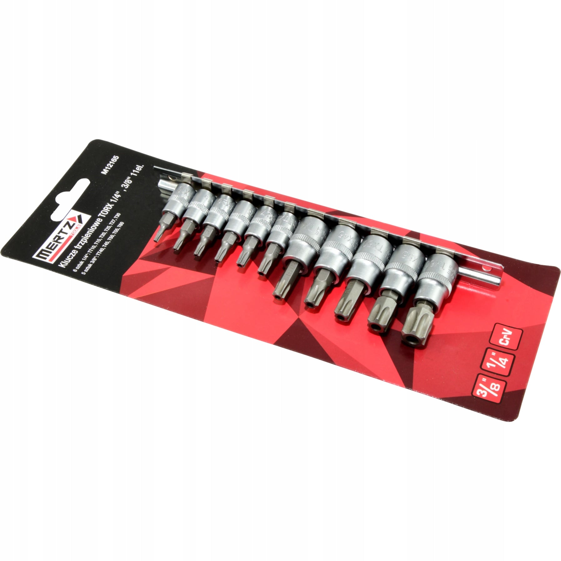 Set of wrenches Mertz set of bits 1/4" 3/8" TORX M12165 x11 Brand Mertz