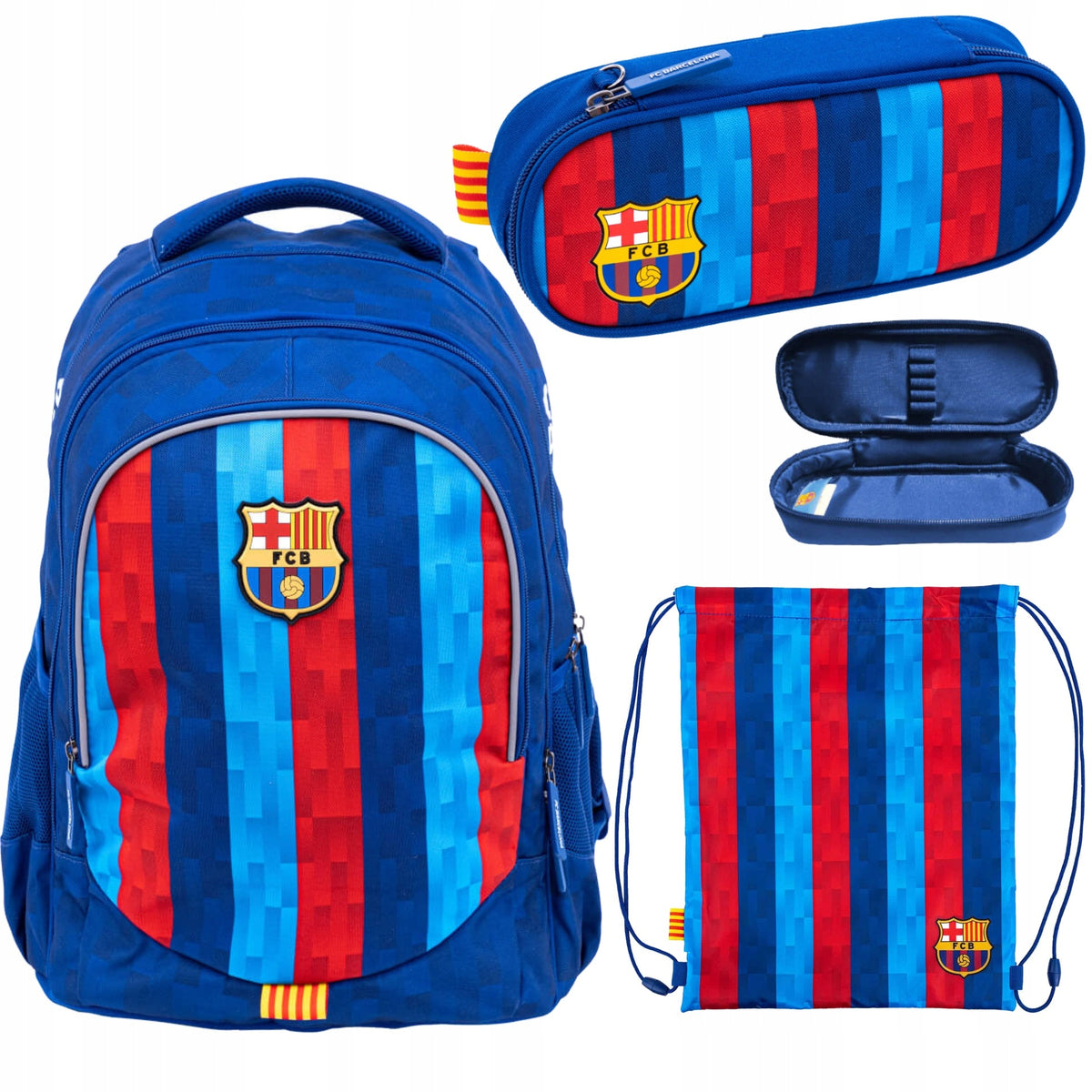 Set school starter kit backpack pencil case bag FC Barcelona Barca ASTRA Packaging status original