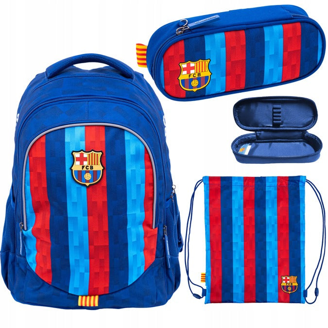 Set school starter kit backpack pencil case bag FC Barcelona Barca ASTRA