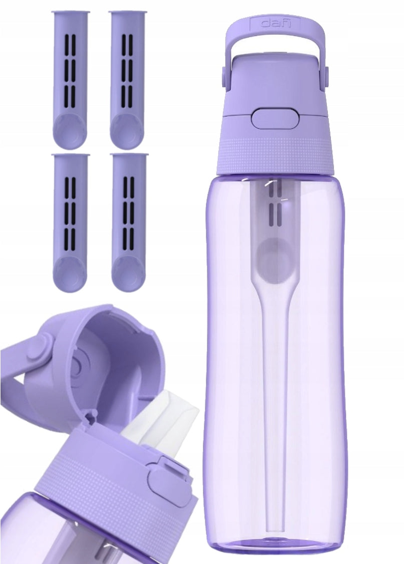 Set water bottle + filter cartridge Dafi Solid lavender dyed 0,7