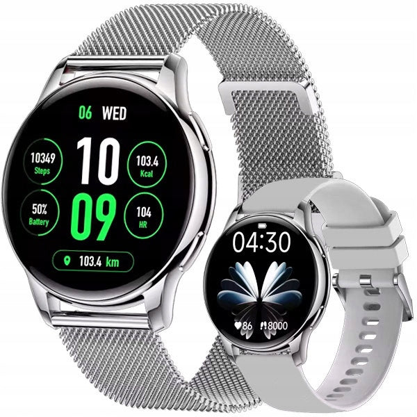 Set women's watch SMARTWATCH Rubicon SILVER 2 STRIPES + BRACELET Brand Rubicon