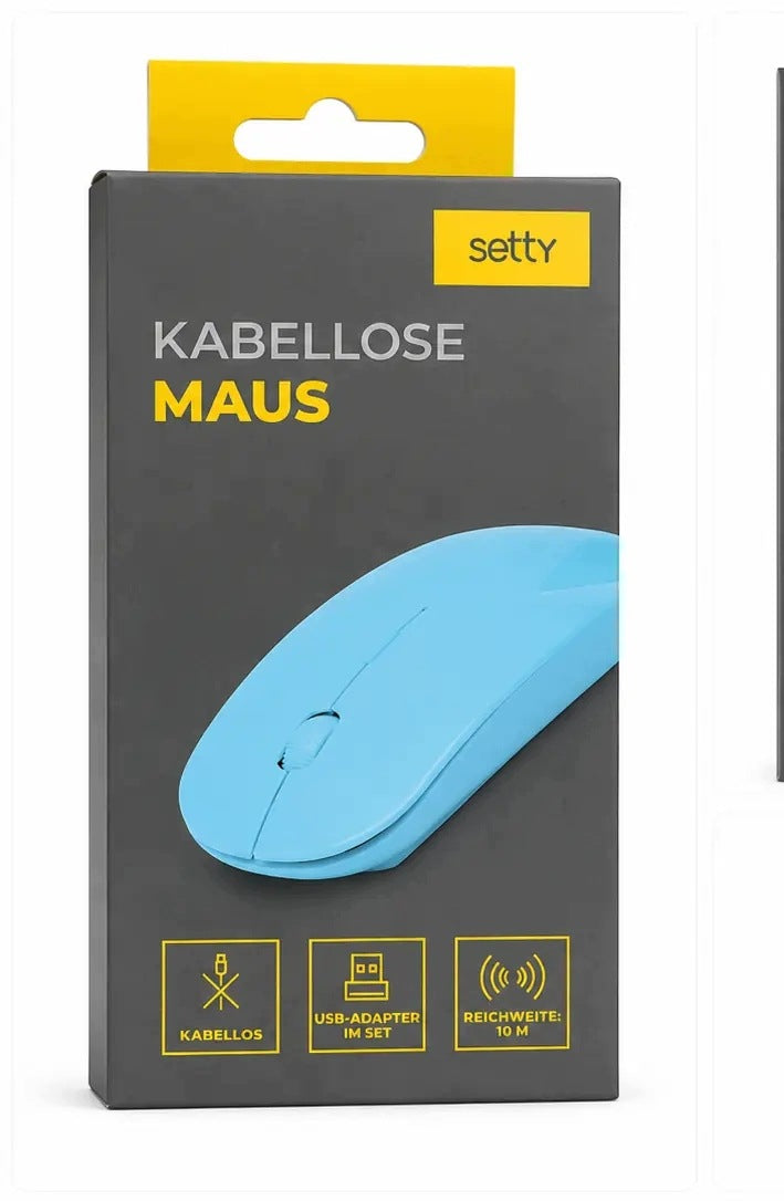 Setty 2,4 GHz 1600 DPI Wireless Mouse – Blue