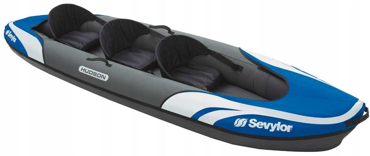 Sevylor Hudson Inflatable Canoe, 2+1 Person Folding Kayak, Durable and Lightweight Length 374 cm