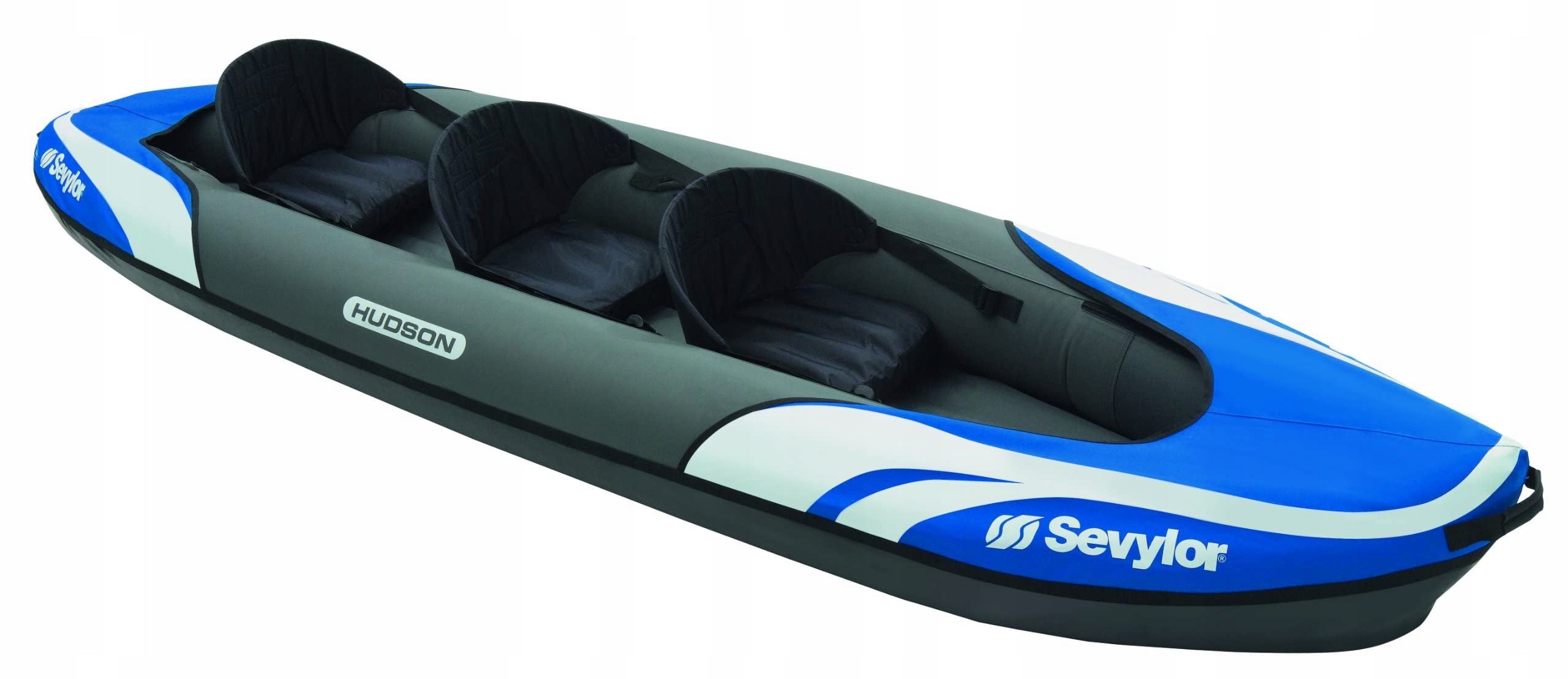 Sevylor Hudson Inflatable Canoe, 2+1 Person Folding Kayak, Durable and Lightweight