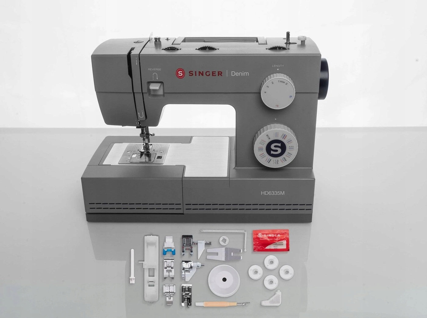 Sewing Machine Singer Heavy Duty Denim 6335M 32 Stitches Very Durable Material metal