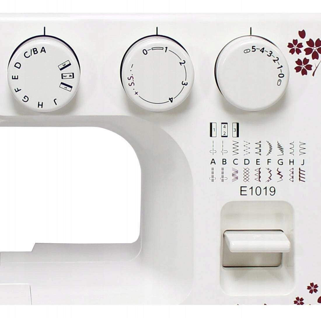 Sewing machine JANOME Juno E1019 Types of stitches zigzag straight elastic invisible overlock