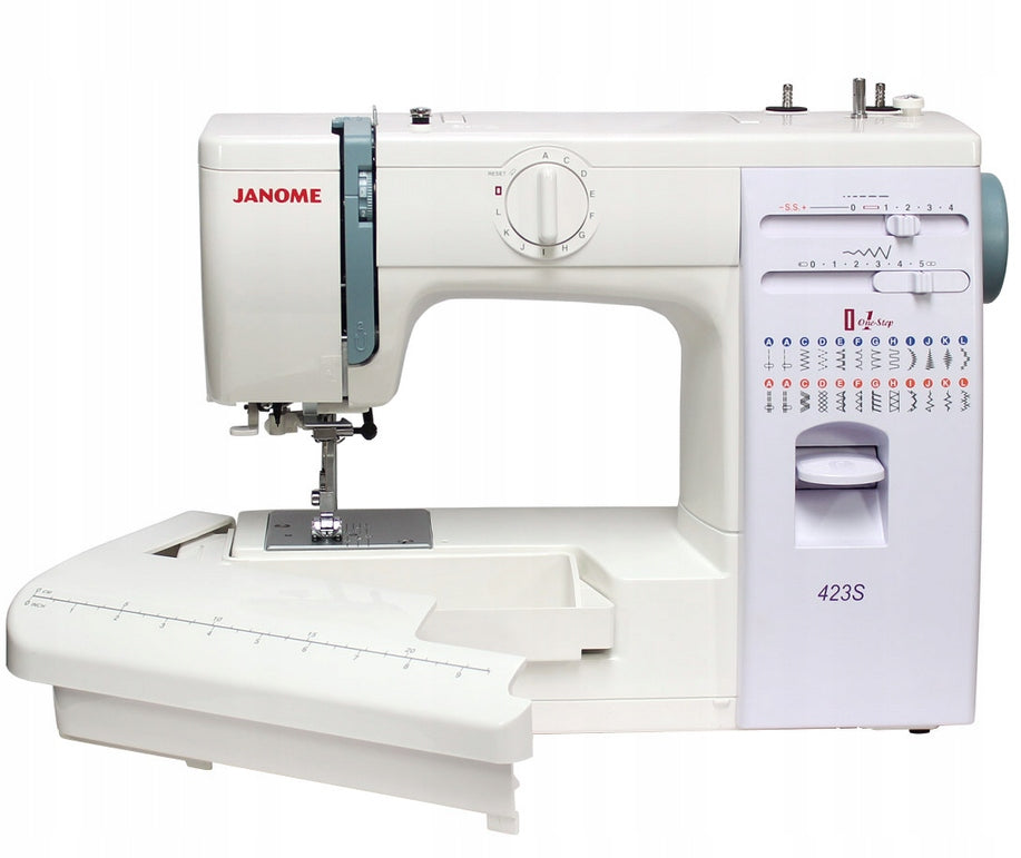 Sewing machine Janome 423S + freebies needle foot thread scissors Packaging status original