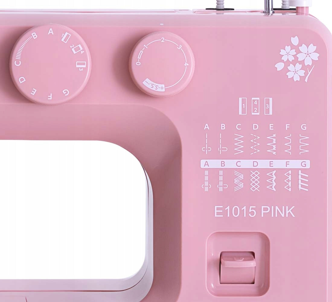 Sewing machine Janome JUNO E1015 PINK Pink homemade accessory set Manufacturer code E1015 PINK