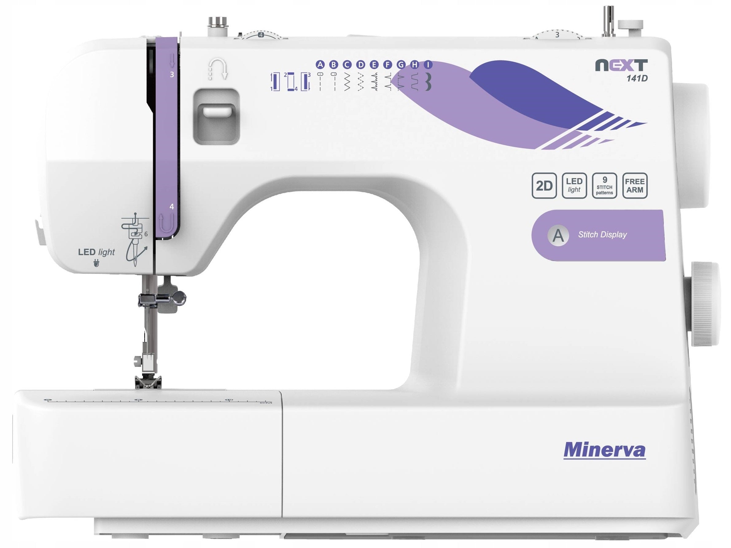 Sewing machine Minerva Next 141D II 850 rpm 70W Back sewing
