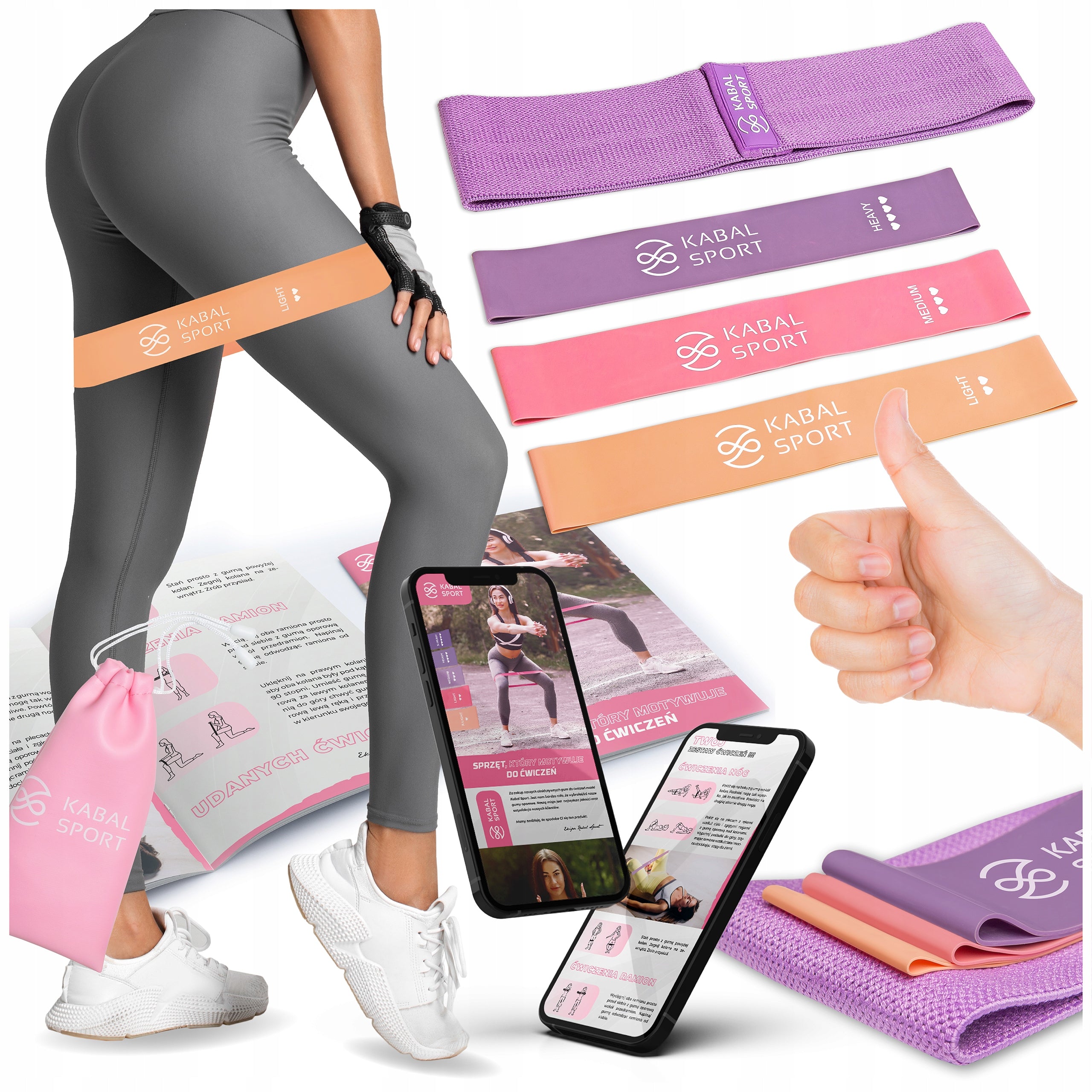 Sexy legs buttocks Set of 4 exercise rubbers mini band resistance exercises