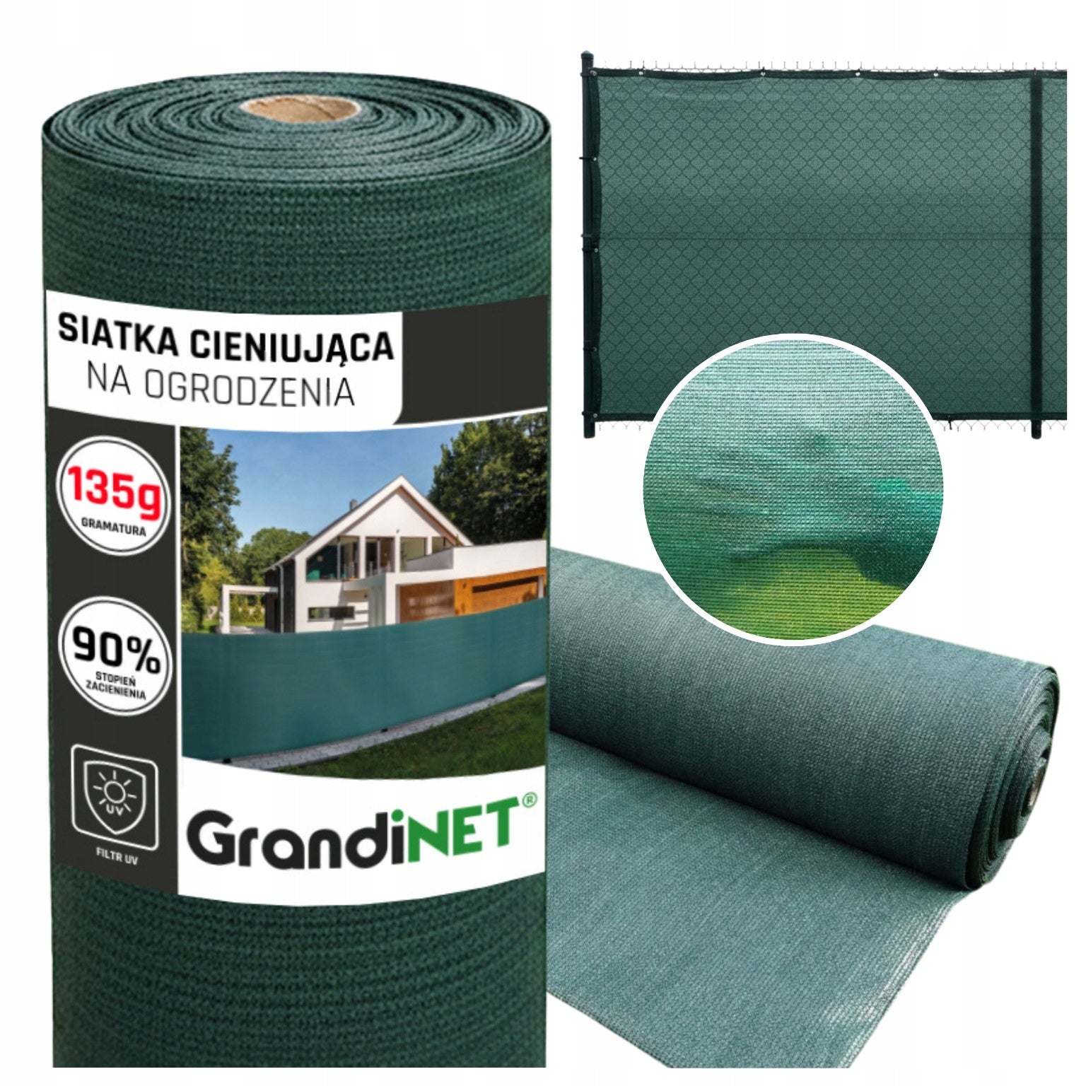 Shading Mesh Cover 2x10m 90% UV Green For Fence Balcony
