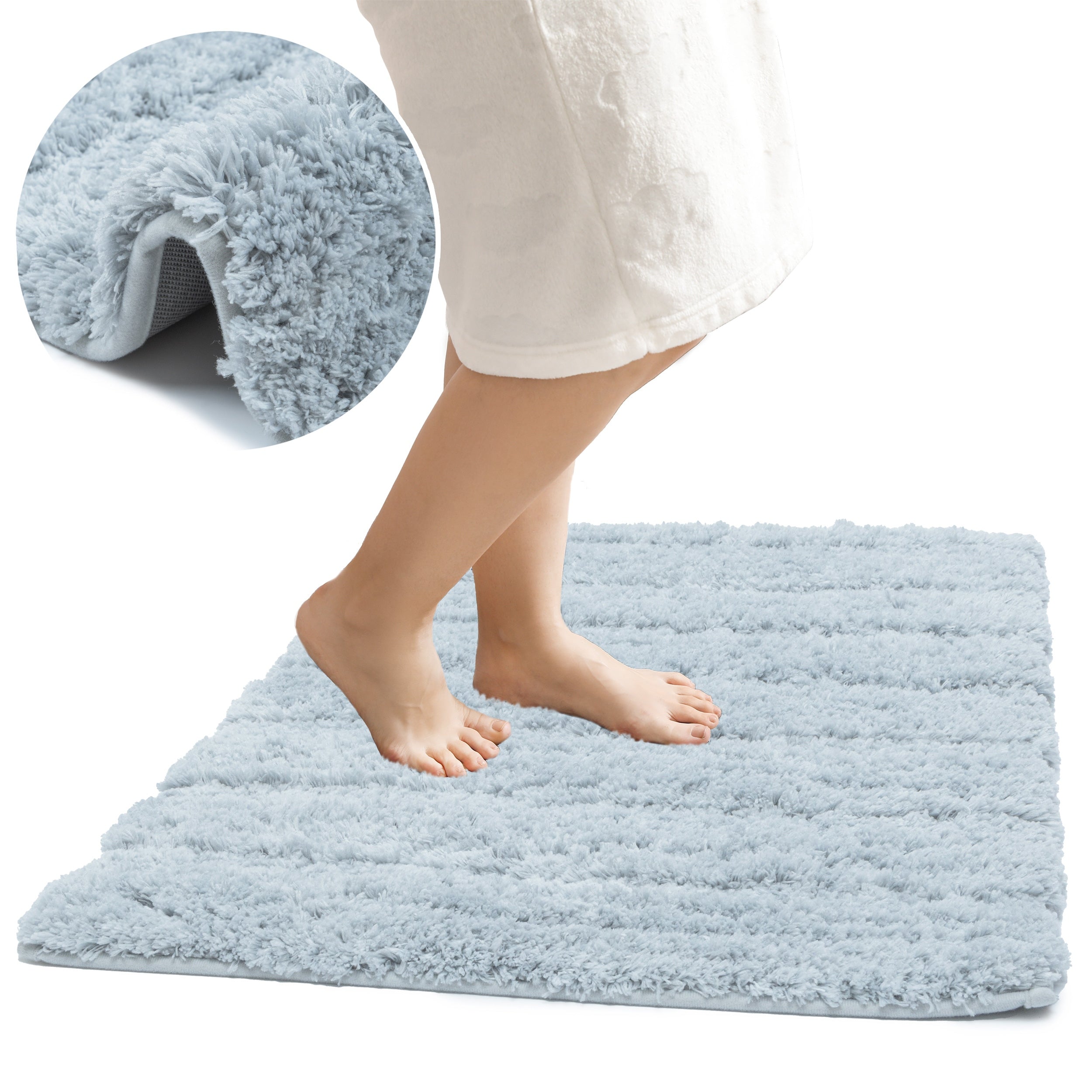 Shaggy Bathroom Rug Soft Thick Non-Slip for Washing 50x80cm Manufacturer code 507043