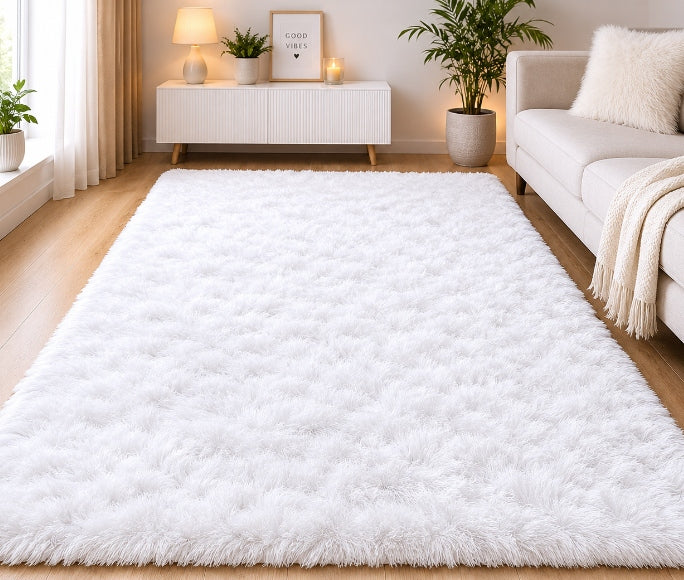 Shaggy Carpet 160x200 plush dense soft trimmed plush fur white Manufacturer code Estero Ombre Shaggy