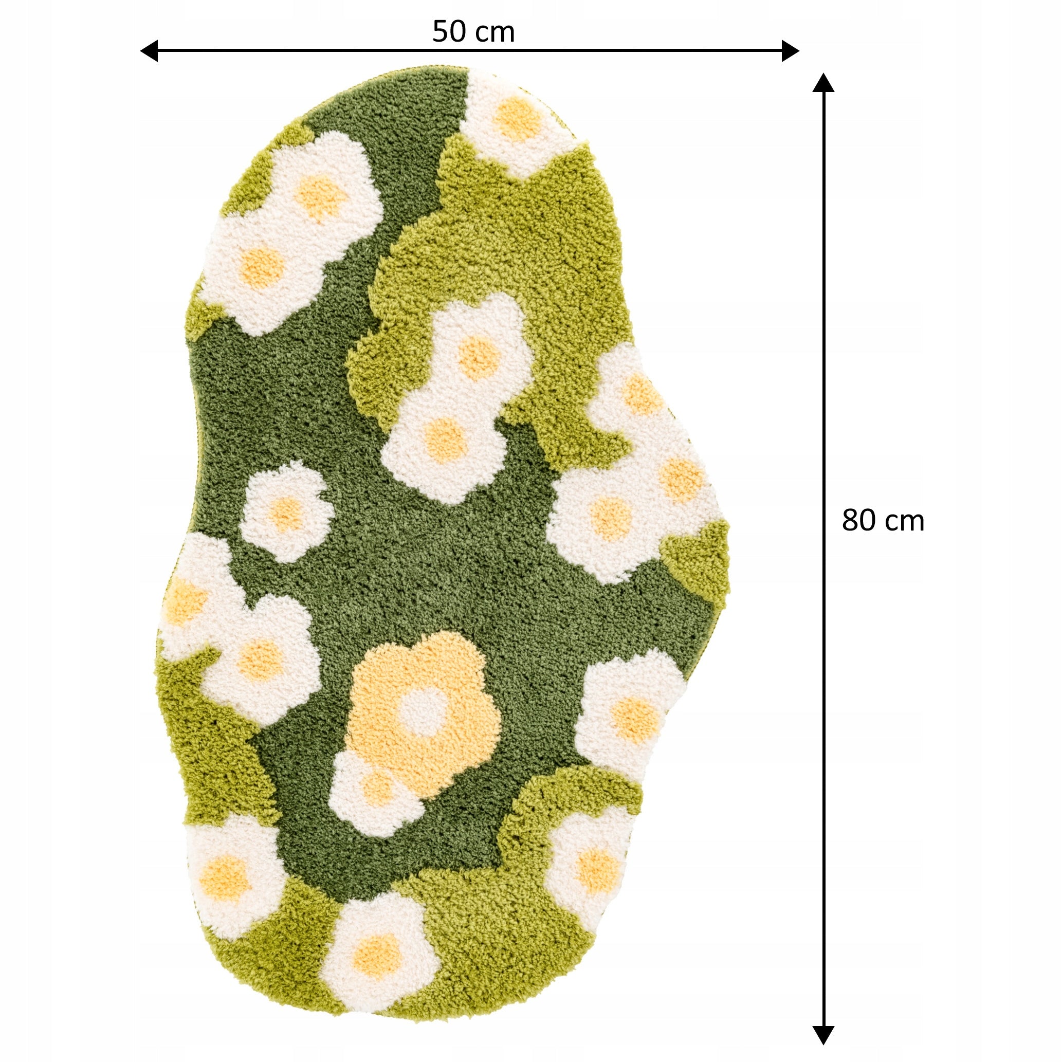 Shaggy Carpet Anti-Slip Fluffy 50x80cm Soft Thick Decorative Moss Thickness 28 mm