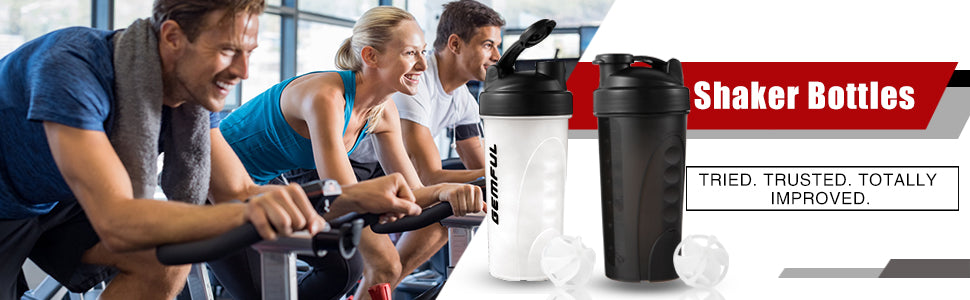Shaker Bottle for Protein Mixes 750ml Leakproof Smoothie Water Cups 2 Pack Volume 750 ml