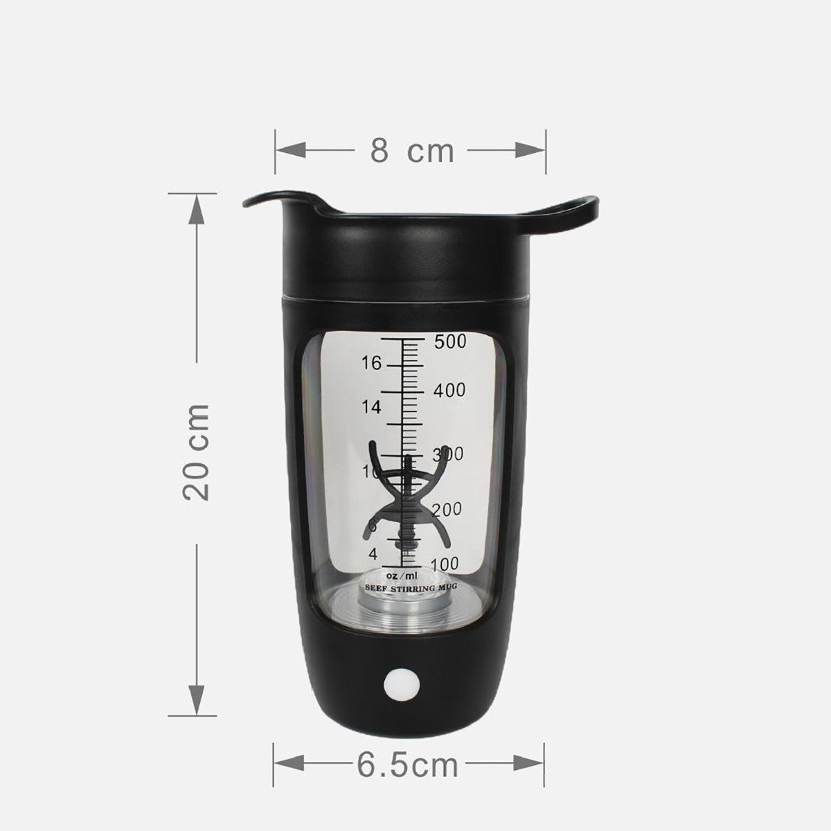 Shaker Electric Protein Mixer 600ml USB Color black
